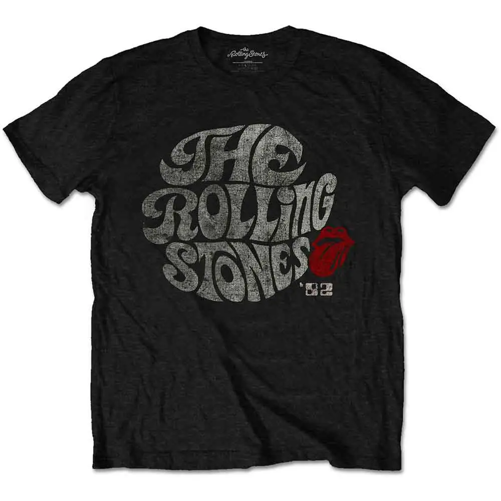The Rolling Stones – Swirl Logo '82 (Čierna) (Tričko)