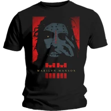 Marilyn Manson, Tričko Rebel, Unisex, Čierna