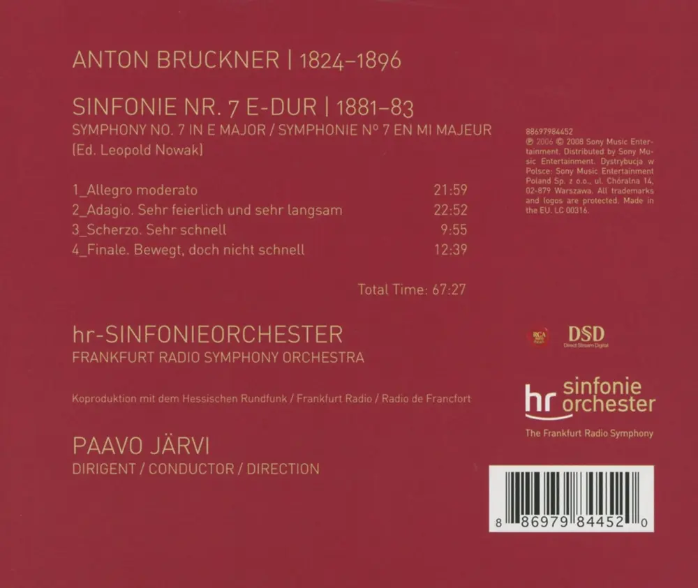 Berliner Philharmoniker – Bruckner: Symphony No. 7 (CD)