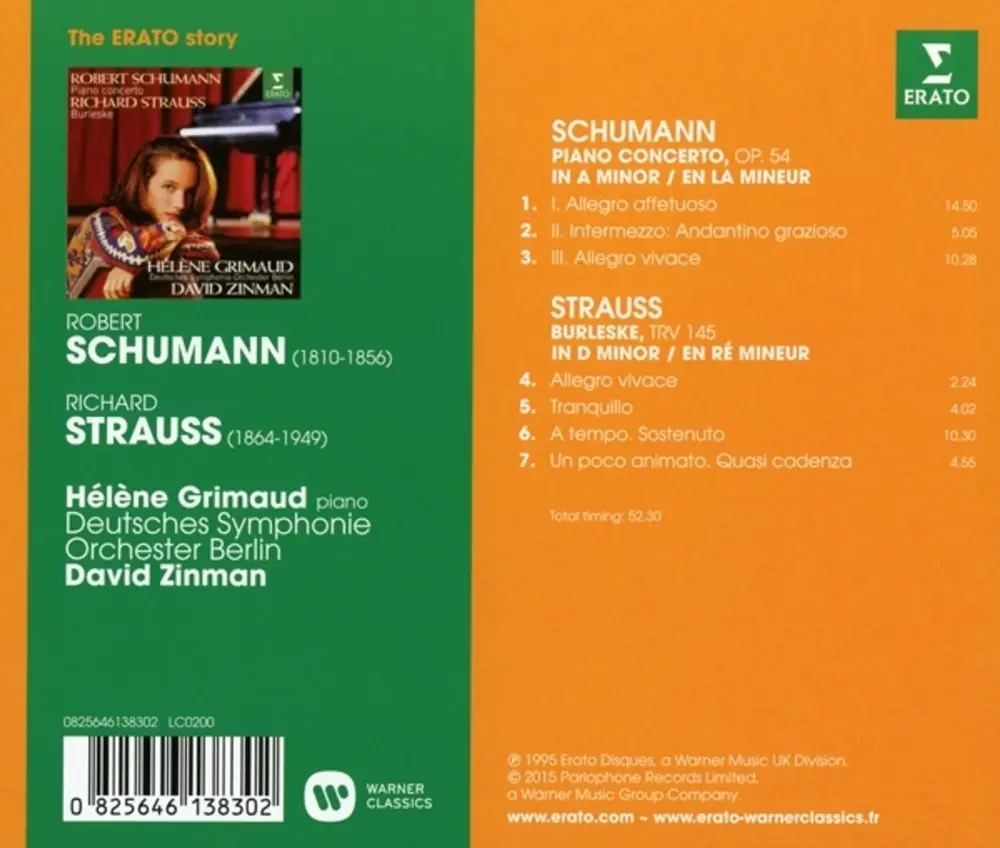 THE ERATO STORY. STRAUSS / SCHUMANN: BURLESQUE, PIANO CONCERTO