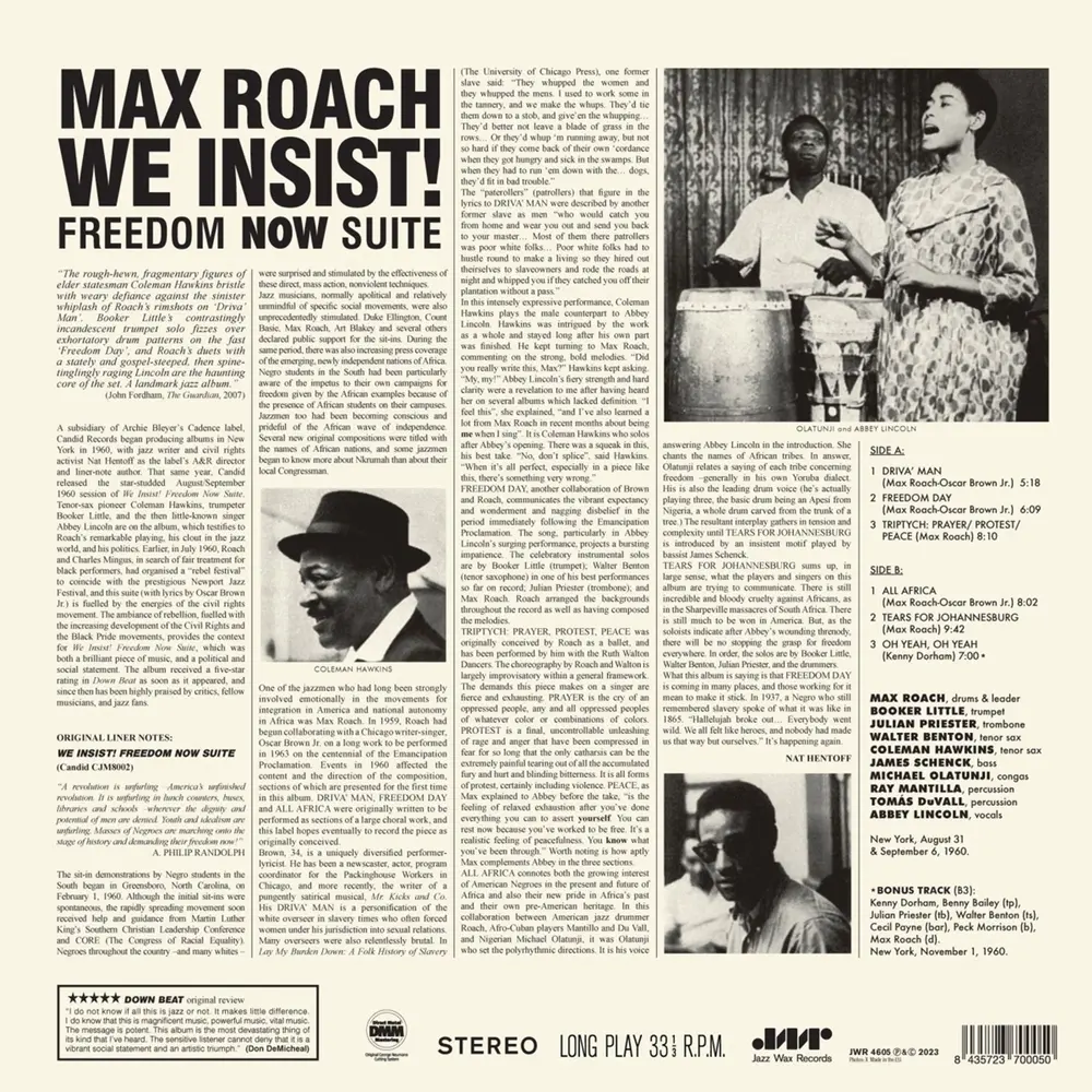 Max Roach – WE INSIST! FREEDOM NOW SUITE (Vinyl) 1