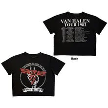 Ladies Crop Top: The Power To Raise The Dead (Black) (Back Print)