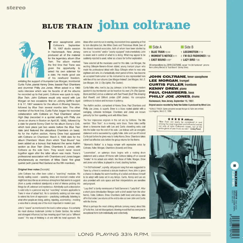 Blue Train (Transparent Vinyl)