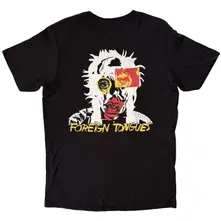 Unisex T-Shirt: Foreign Tongues Pocket Logo (Black) (Back Print) thumbnail