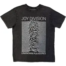 Unisex Stone Wash T-Shirt: Unknown Pleasures (Charcoal Grey) thumbnail
