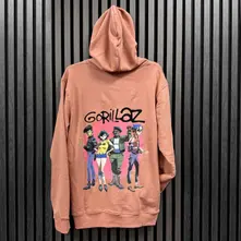 Unisex Unplugged Pullover Hoodie: Group Circle Rise (Pink) (Back Print) thumbnail