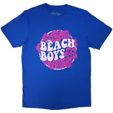 The Beach Boys, Tričko Floral Print, Unisex, Modrá