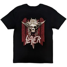 Slayer, Tričko Nailed Red, Unisex, Čierna