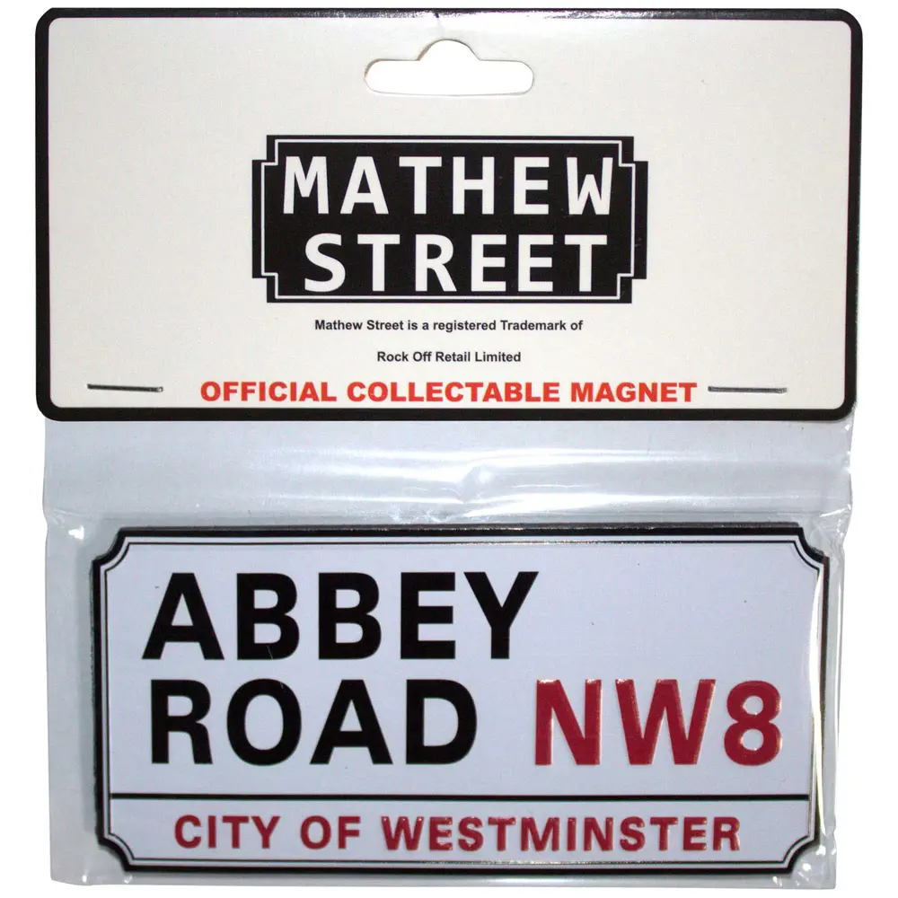 Fridge Magnet: Abbey Road NW London Sign Embossed