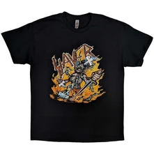 Slayer, Tričko Cartoon Flames, Unisex, Čierna