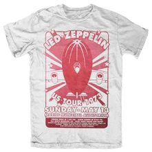 Led Zeppelin, Tričko Mobile Municipal, Unisex, Biela