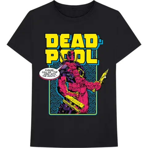 Tričko Deadpool Comic Merc (Čierna), Unisex, Čierna