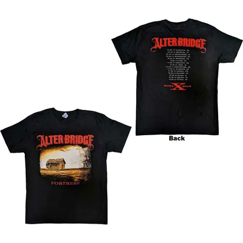 Alter Bridge – Tričko Fortress 2014 Tour Dates (Čierna), Unisex, Čierna