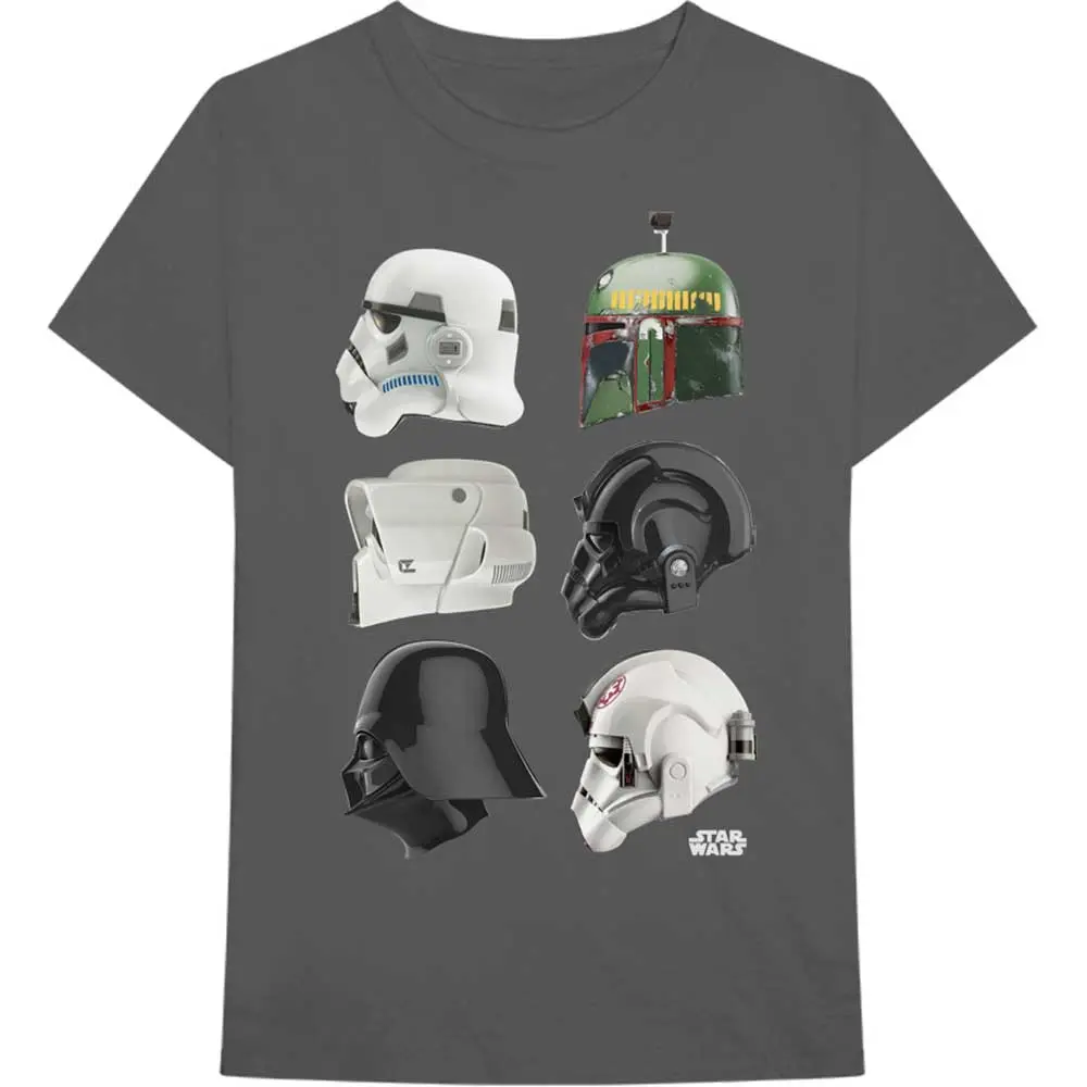 Star Wars – Helmet Profiles (Gris) (T-shirt)
