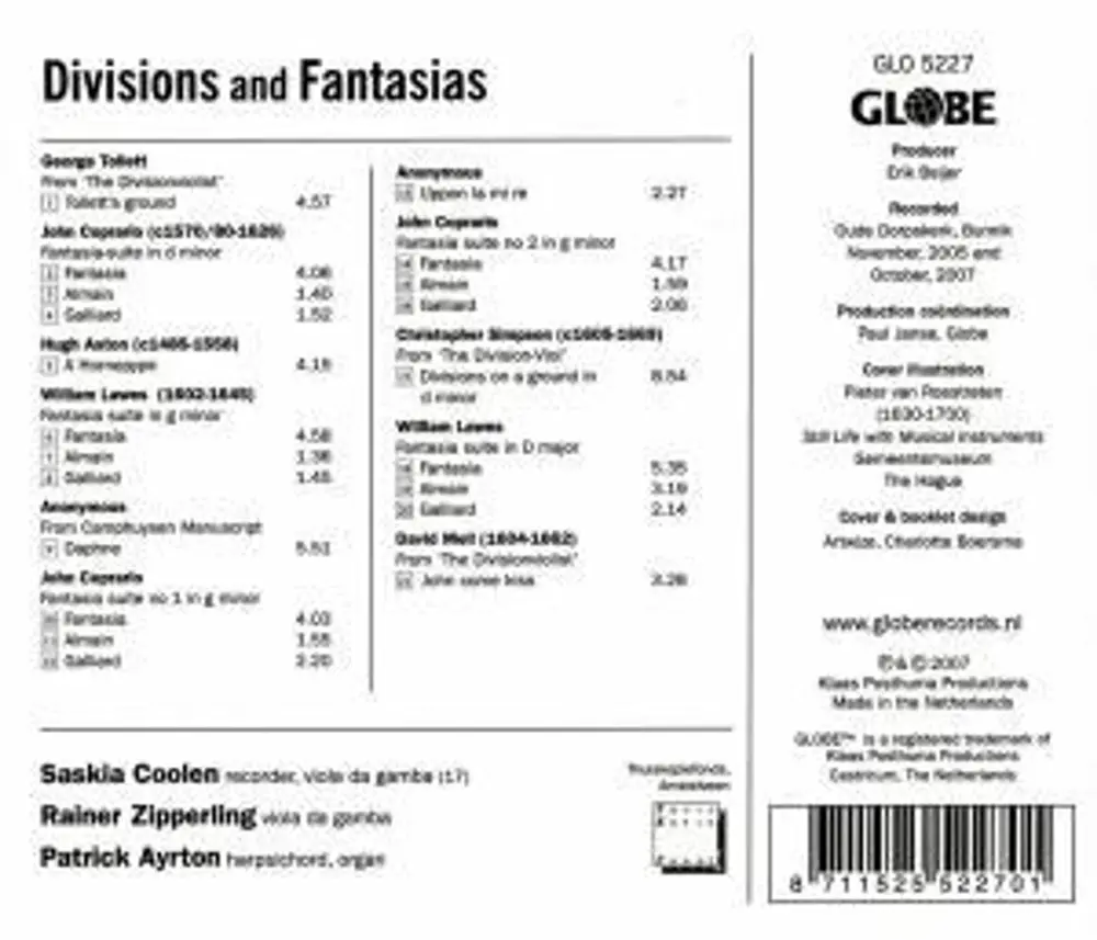 Saskia Coolen – DIVISIONS AND FANTASIAS (CD)