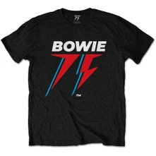 David Bowie, Tričko 75th Logo, Unisex, Čierna