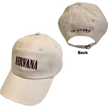 Nirvana, Šiltovka Text Logo in Utero, Unisex, Natural