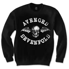 Avenged Sevenfold A7X, Crewneck Death Bat, Unisex, Čierna