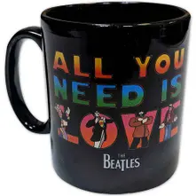 Unboxed Mug: Yellow Submarine All You Need Is Love (Black) thumbnail