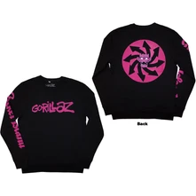 Gorillaz, Crewneck Craker Island Pazuzu Spiral, Unisex, Čierna