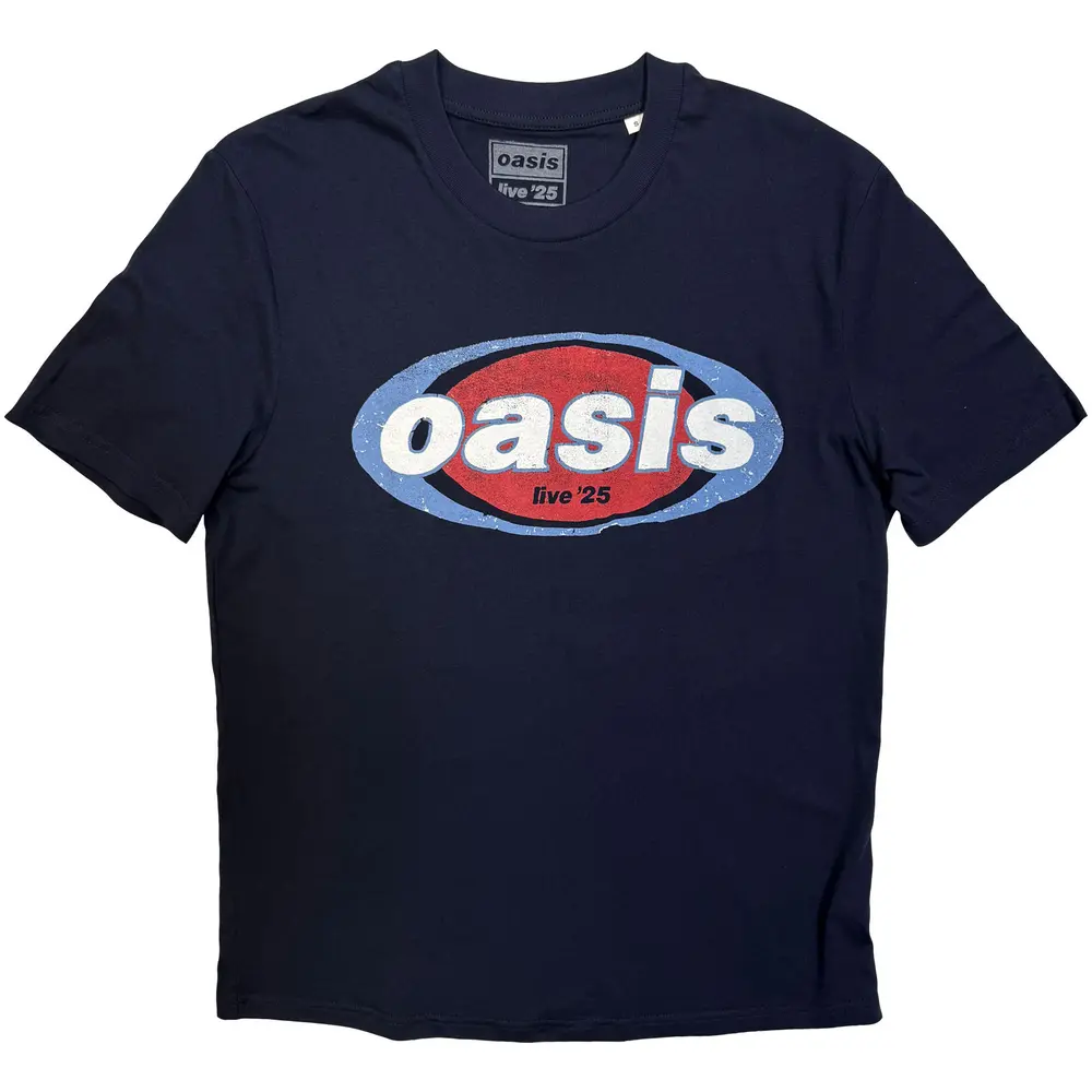 Unisex T-Shirt: Elliptical Logo (Navy Blue) (Ex-Tour)
