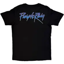 Unisex T-Shirt: Purple Rain Box (Black) (Back Print) thumbnail