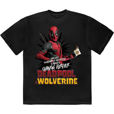 Tričko Deadpool & Wolverine Change Universe (Šedá), Unisex, Šedá