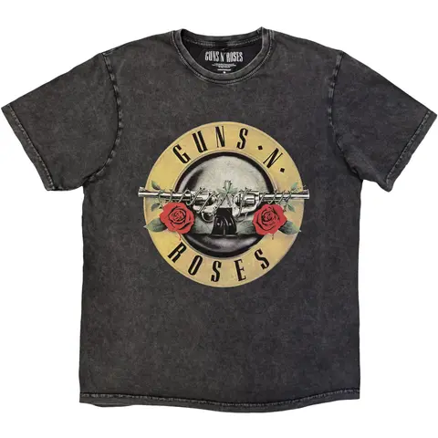 Unisex Stone Wash T-Shirt: Classic Logo (Charcoal Grey)