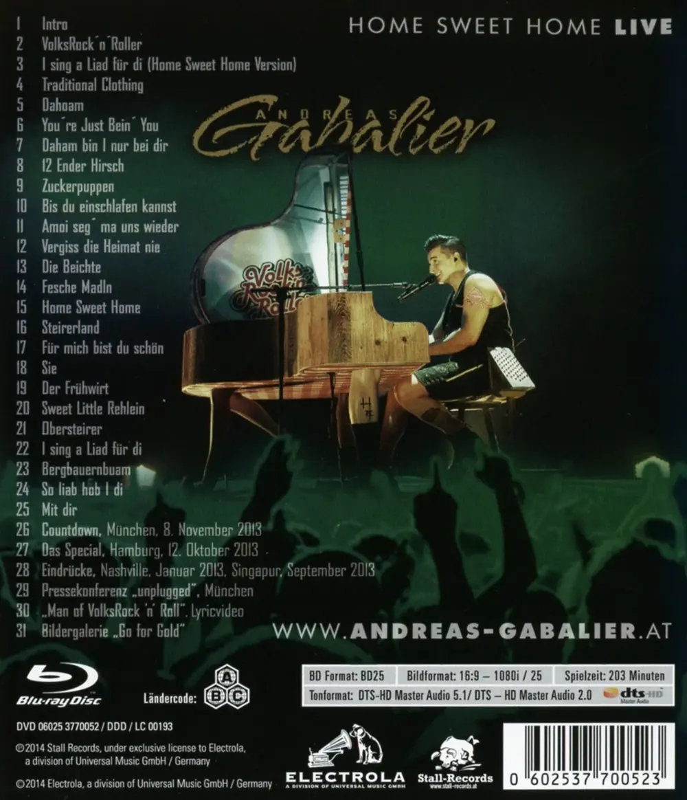 Andreas Gabalier – HOME SWEET HOME (Blu-ray)