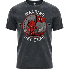 Red Flag (Multi-color, Acid Wash T-Shirt)