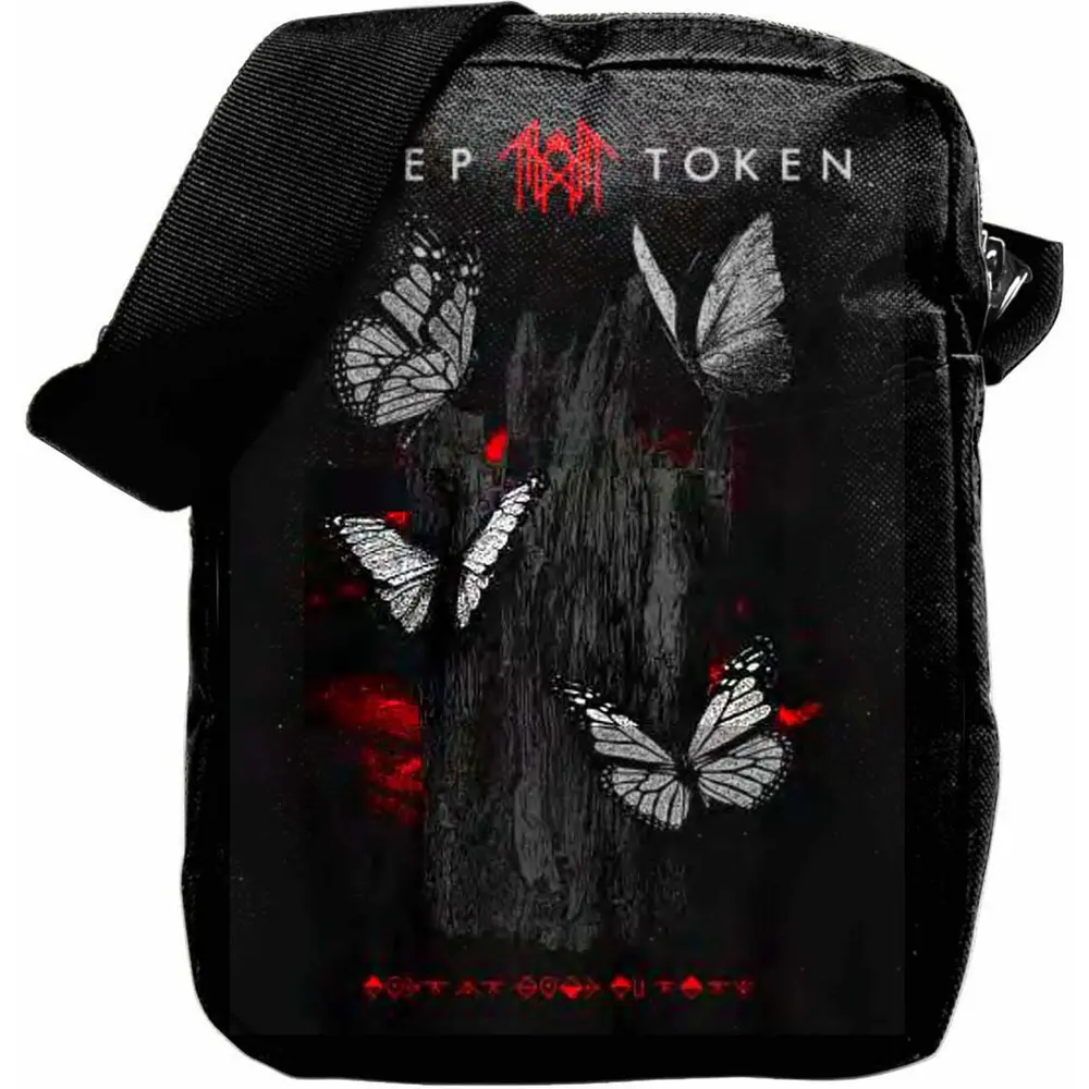 Crossbody Bag: Butterflies (Black)