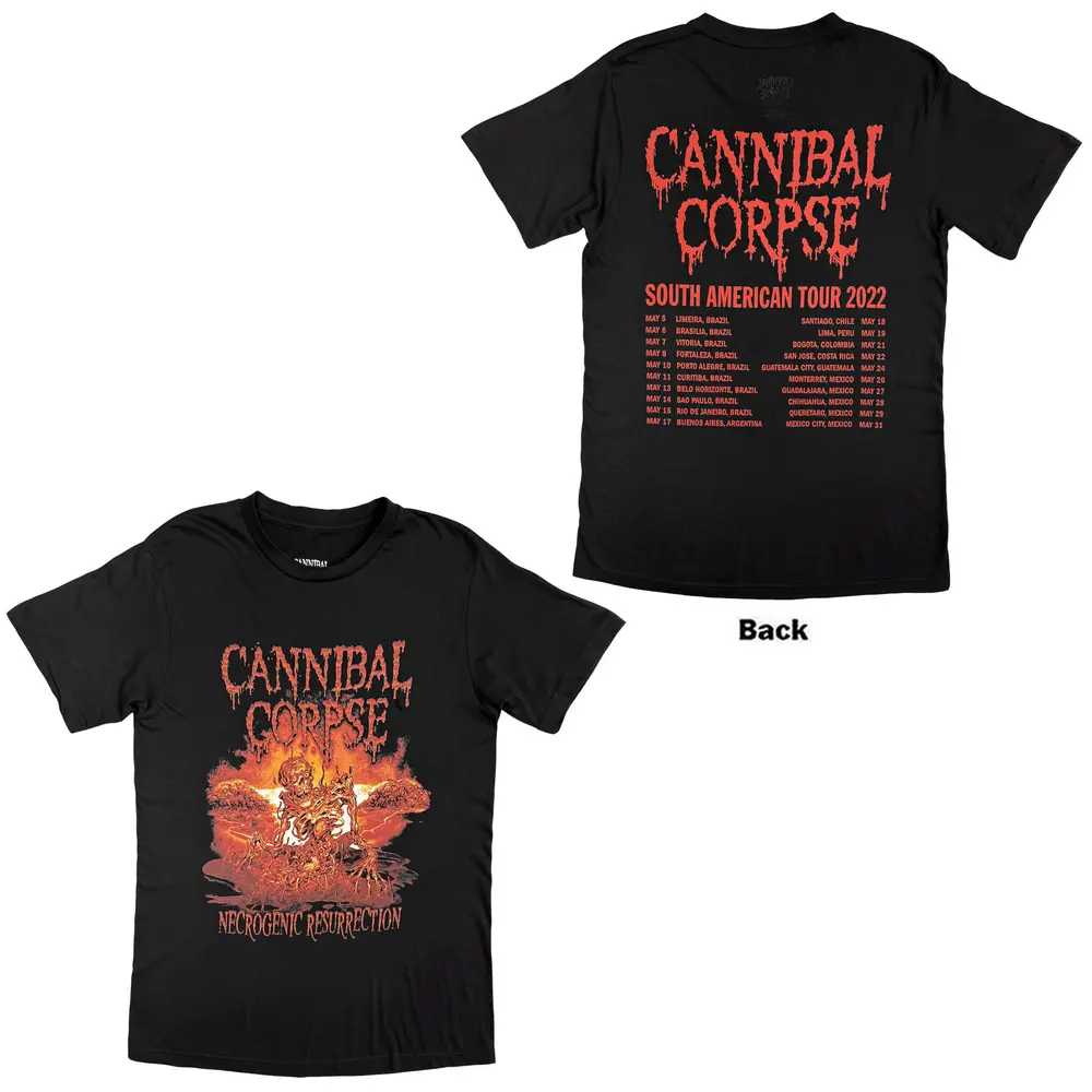 Unisex T-Shirt: Necrogenic Resurrection (Black) (Back Print)