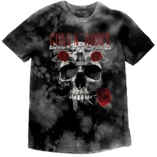 Guns N’ Roses, Tričko Flower Skull, Unisex, Šedá