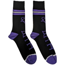 HIM, Ponožky Heartagram & Logo, Unisex, Čierna