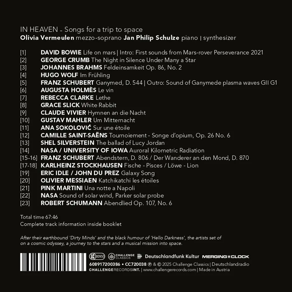 Olivia Vermeulen – IN HEAVEN - SONGS FOR A TRIP TO SPACE (CD)