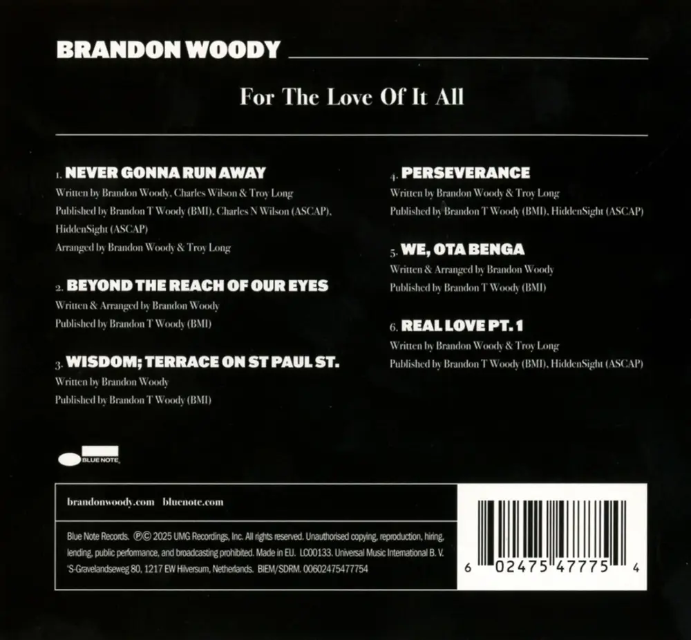 Woody Brandon – For The Love Of It All (CD)