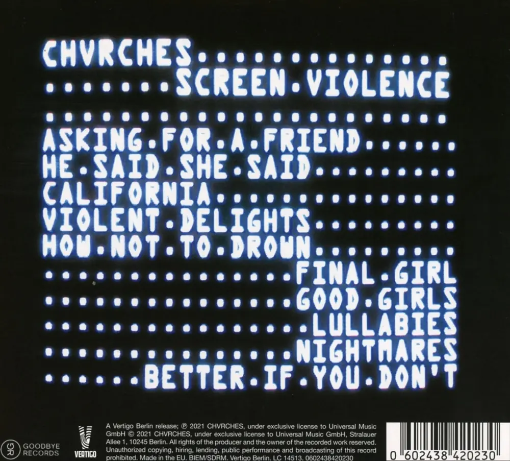 Chvrches – SCREEN VIOLENCE (CD)