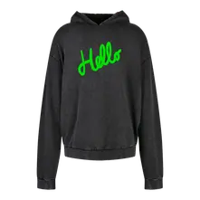 Green Hello Premium Hoodie thumbnail