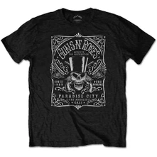 Guns N’ Roses, Tričko Bourbon Label, Unisex, Čierna