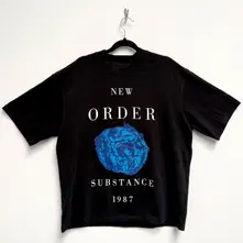 Unisex Oversized Boxy T-Shirt: Substance 1987 (Black) thumbnail