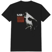U2, Tričko Rattle & Hum, Unisex, Čierna