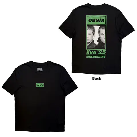 Unisex T-Shirt: Melbourne Half Faces Fan Store (Black) (Back Print & Ex-Tour)