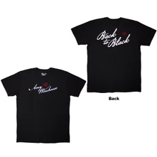 Amy Winehouse, Tričko Back To Black, Unisex, Čierna