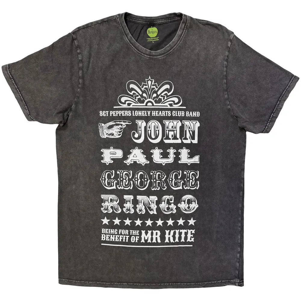 Unisex Stone Wash T-Shirt: Mr Kite (Charcoal Grey)