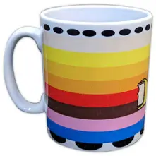 Unboxed Mug: Yellow Submarine Coloured Stripes (White) thumbnail