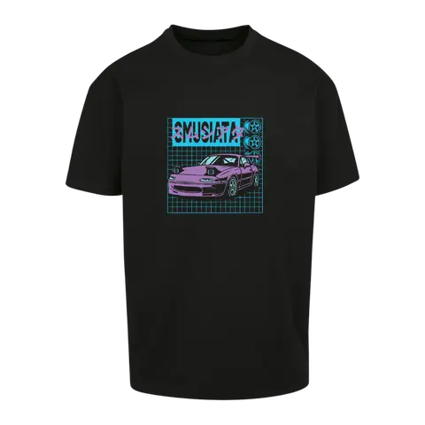Smusiata – Camiseta RETRO - PREMIUM OVERSIZE, Unisex, Negra