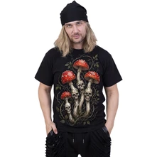 Unisex T-Shirt: Shrooms (Black) (Back Print) thumbnail