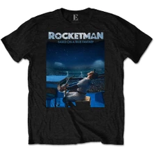 Elton John, Tričko Rocketman Starry Night, Unisex, Čierna