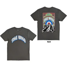 The Who, Tričko Flag Cartoon, Unisex, Šedá