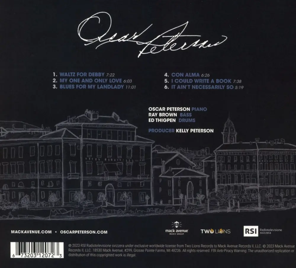 CON ALMA: THE OSCAR PETERSON TRIO - LIVE IN LUGA